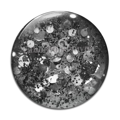 Cabochon fond paillette, résine ou verre rond différente taille