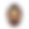 Cabochon bouddha méditation ovale, résine ou verre