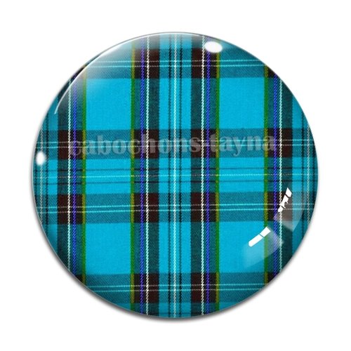 Cabochon tissus madras, résine ou verre rond différente taille