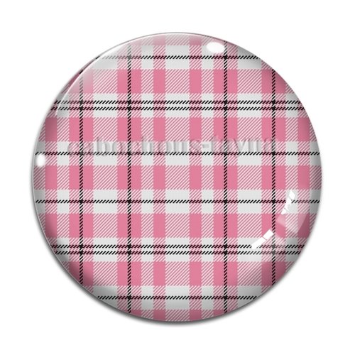 Cabochon tissus madras, résine ou verre rond différente taille