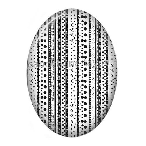Cabochon rayure ovale, résine ou verre