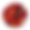 Cabochon fond rouge marbré, cabochon résine ou verre rond différente taille