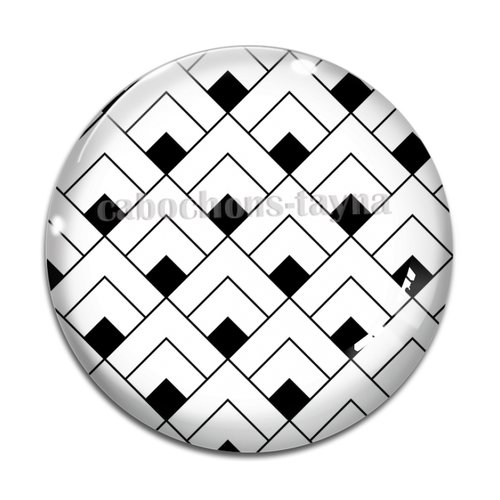 Cabochon fond géométrique, cabochon résine ou verre rond différente taille
