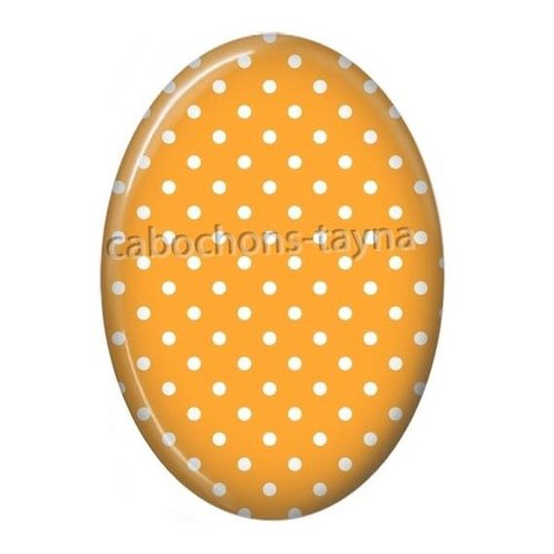 Cabochon pois ovale, résine ou verre