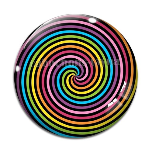 Cabochon spirale, en résine ou en verre différente taille