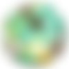 Cabochon fond géométrique, cabochon résine ou verre rond différente taille