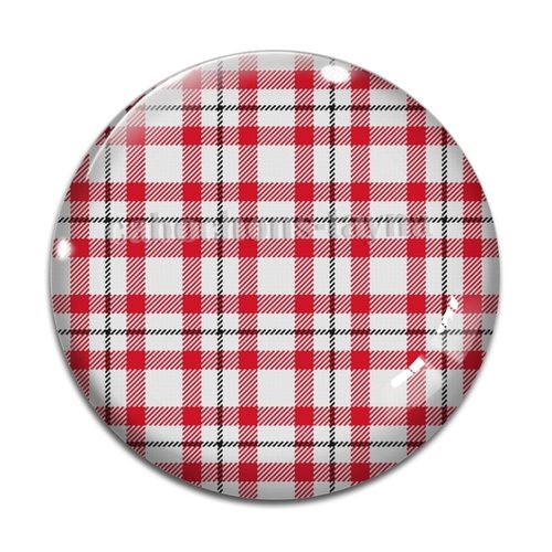 Cabochon carreaux rouge, résine ou verre rond différente taille