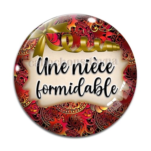 Cabochon une nièce formidable, résine ou verre rond différente taille