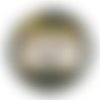 Cabochon une nièce en or, résine ou verre rond différente taille