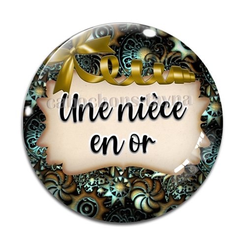 Cabochon une nièce en or, résine ou verre rond différente taille