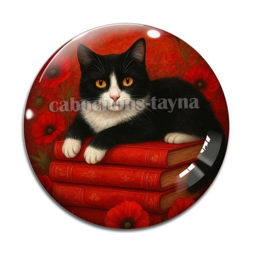 Cabochon chat, cabochon résine ou verre rond différente taille