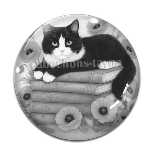 Cabochon chat, cabochon résine ou verre rond différente taille
