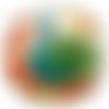 Cabochon paon, cabochon résine ou verre rond différente taille