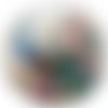 Cabochon paon, cabochon résine ou verre rond différente taille