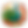 Cabochon paon, cabochon résine ou verre rond différente taille
