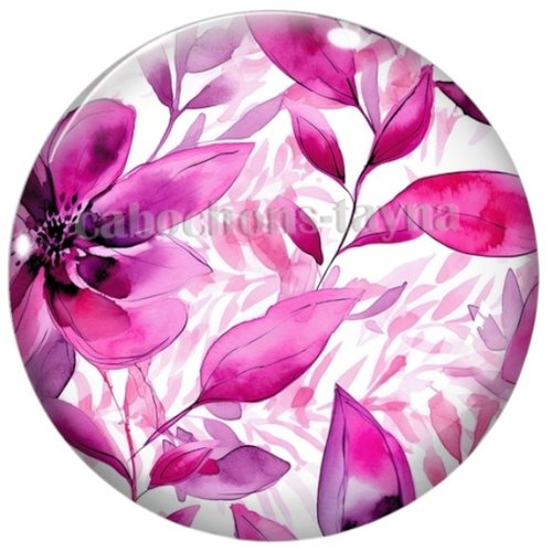 Cabochon fleurie, cabochon fleur en résine ou en verre différente taille