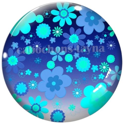 Cabochon fleur en résine ou en verre différente taille