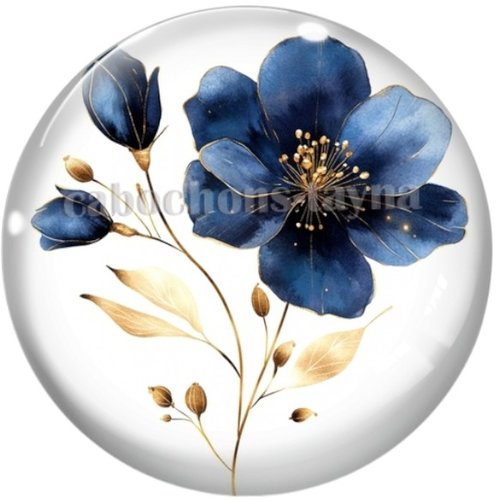 Cabochon fleur en résine ou en verre différente taille