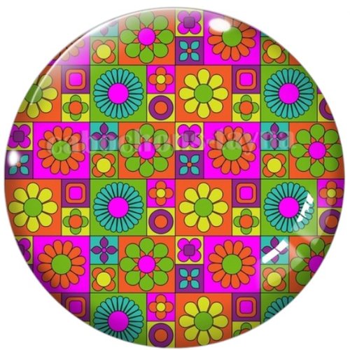 Cabochon fleurie en résine ou en verre différente taille