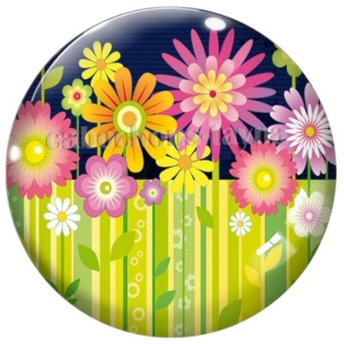 Cabochon fleurie en résine ou en verre différente taille