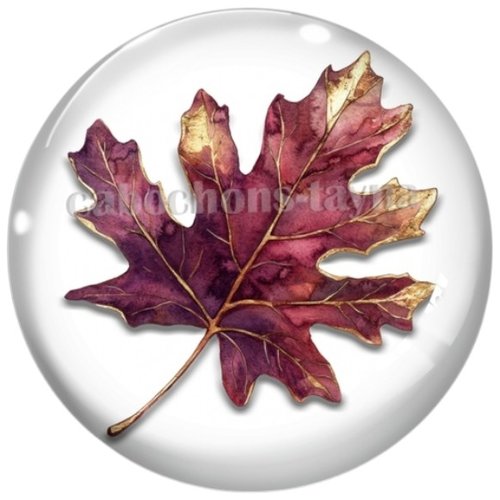 Cabochon feuille en résine ou en verre différente taille