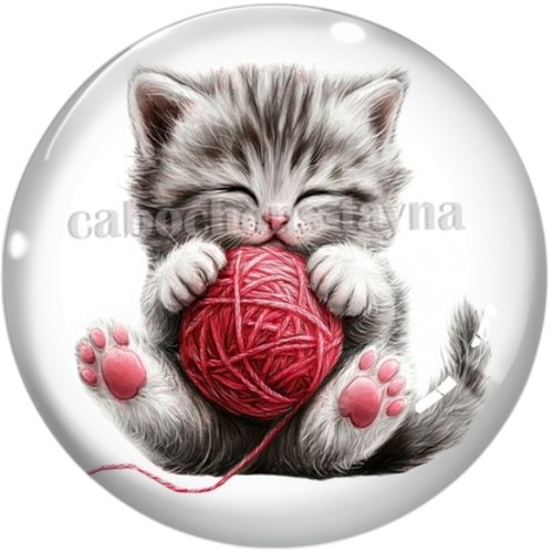 Cabochon chat en résine ou en verre différente taille