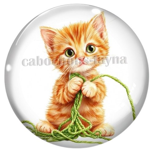 Cabochon chat en résine ou en verre différente taille