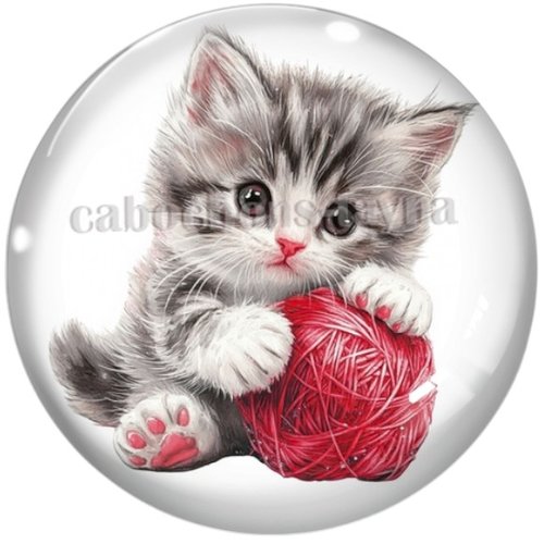 Cabochon chat en résine ou en verre différente taille