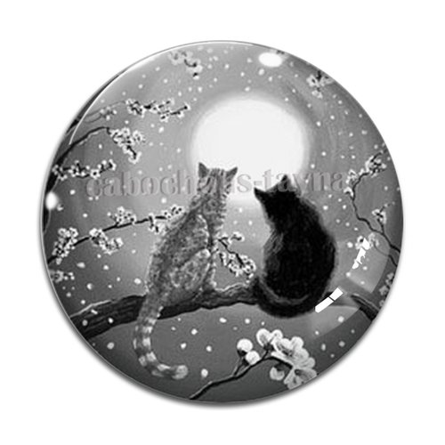 Cabochon chat, cabochon résine ou verre rond différente taille