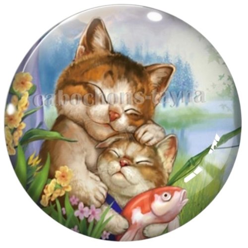 Cabochon chat en résine ou en verre différente taille