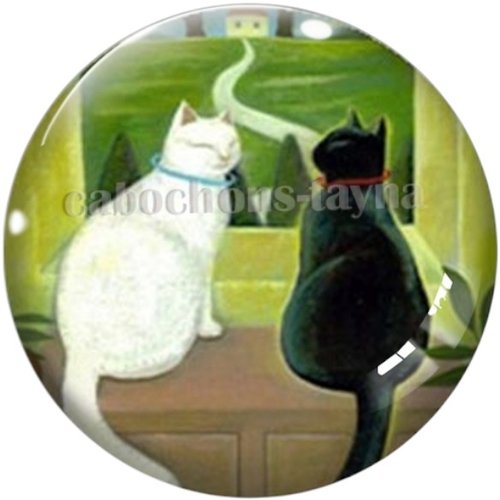Cabochon chat en résine ou en verre différente taille