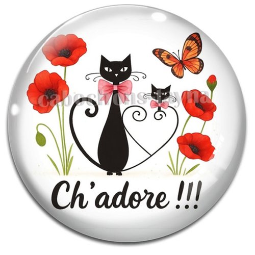 Cabochon ch'adore en résine ou en verre différente taille