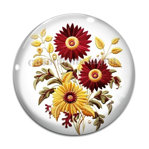 Cabochon tournesol en résine ou en verre différente taille