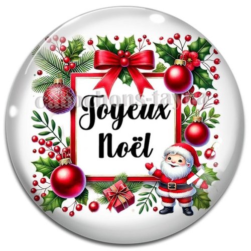 Cabochon joyeux noël, cabochon résine ou verre rond différente taille