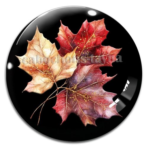 Cabochon feuille en résine ou en verre différente taille