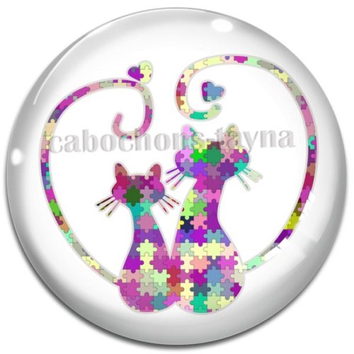 Cabochon chat en résine ou en verre différente taille