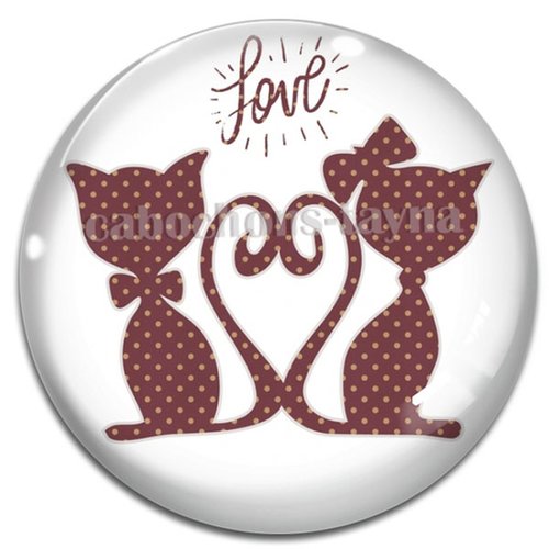 Cabochon chat en résine ou en verre différente taille