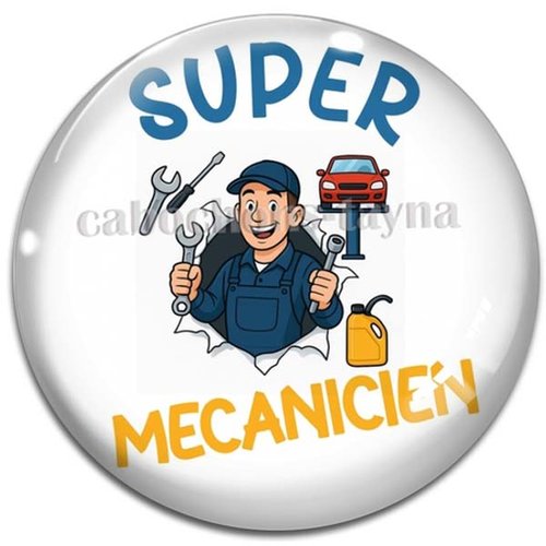 Cabochon super mécanicien– cabochon verre ou résine rond