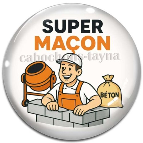 Cabochon super maçon– cabochon verre ou résine rond