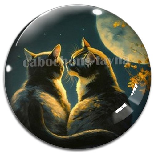 Cabochon chat étoile en résine ou en verre différente taille