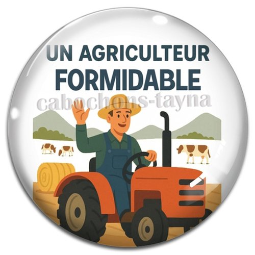 Cabochon un agriculteur formidable en résine ou en verre différente taille