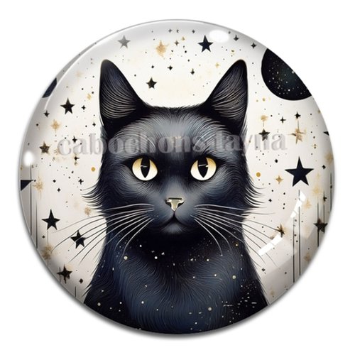 Cabochon chat – résine ou verre – différentes tailles disponibles