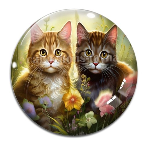 Cabochon chat – résine ou verre – différentes tailles disponibles