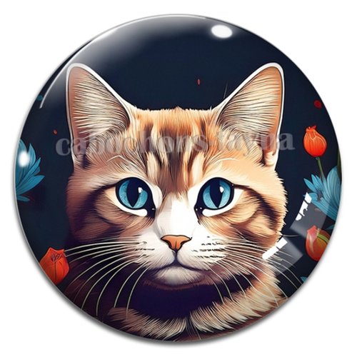 Cabochon chat – résine ou verre – différentes tailles disponibles