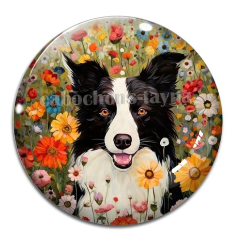 Cabochon chien – résine ou verre – différentes tailles disponibles