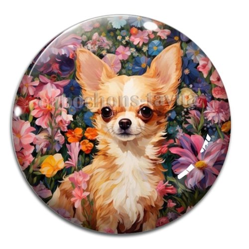 Cabochon chien – résine ou verre – différentes tailles disponibles