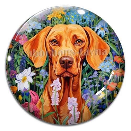 Cabochon chien – résine ou verre – différentes tailles disponibles