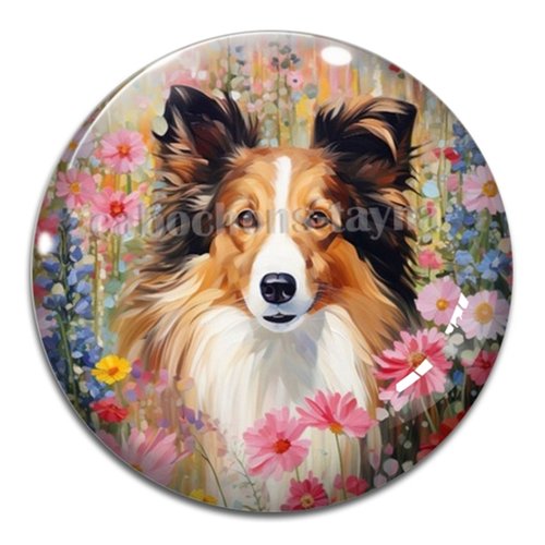 Cabochon chien – résine ou verre – différentes tailles disponibles