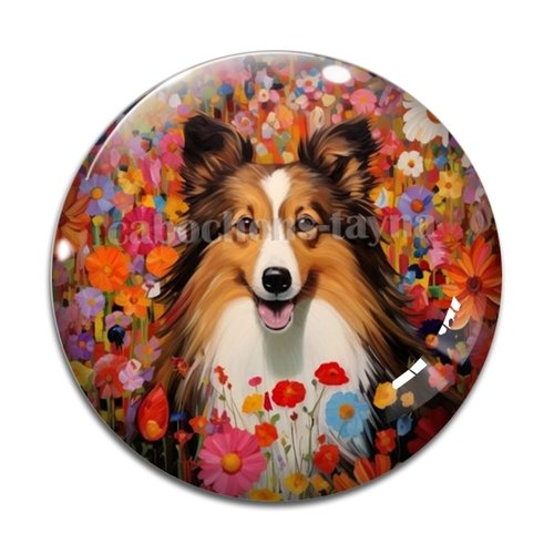 Cabochon chien – résine ou verre – différentes tailles disponibles