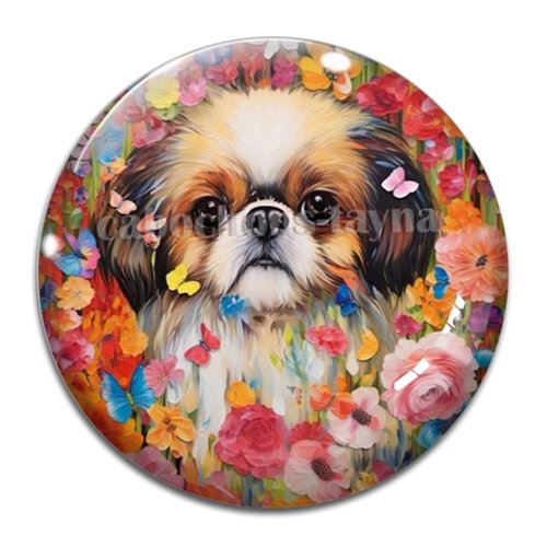 Cabochon chien – résine ou verre – différentes tailles disponibles